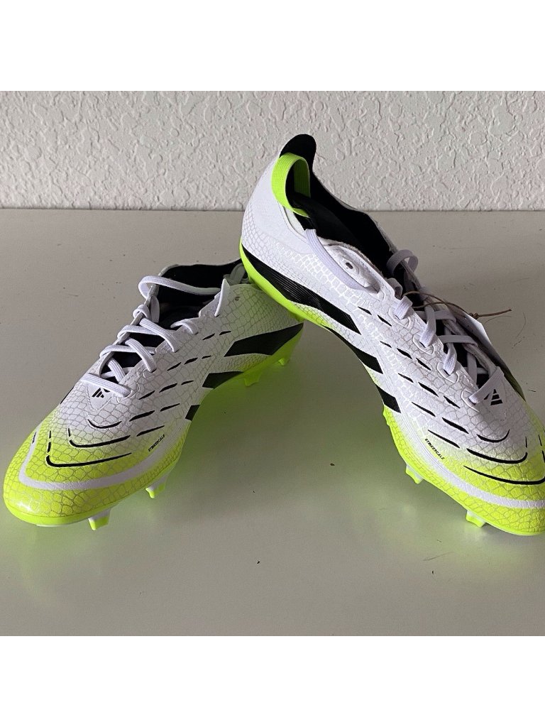 Adidas Predator League Ft Fg/Mg Soccer Cleats Ji1111 White Yellow Men’s Sz 8